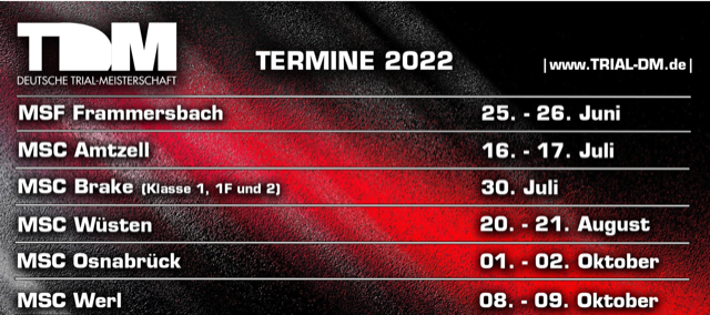 Trialtermine 2022